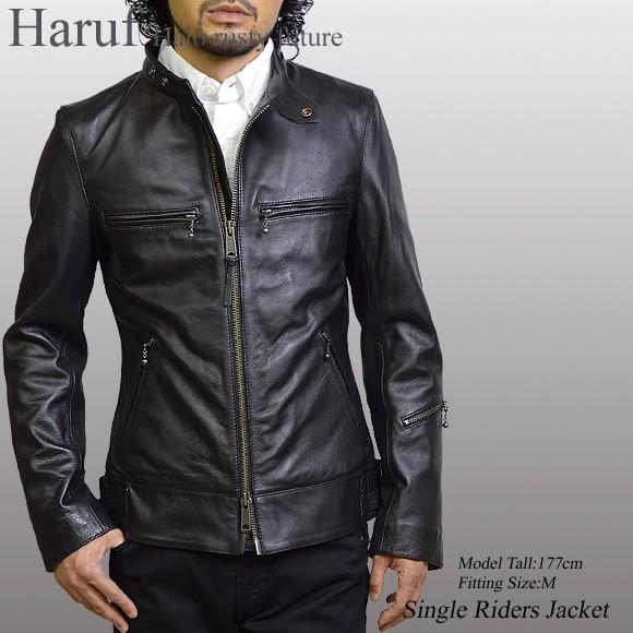 Haruf（ハルフ） 革ジャン レザージャケット メンズ 本革 ライダース