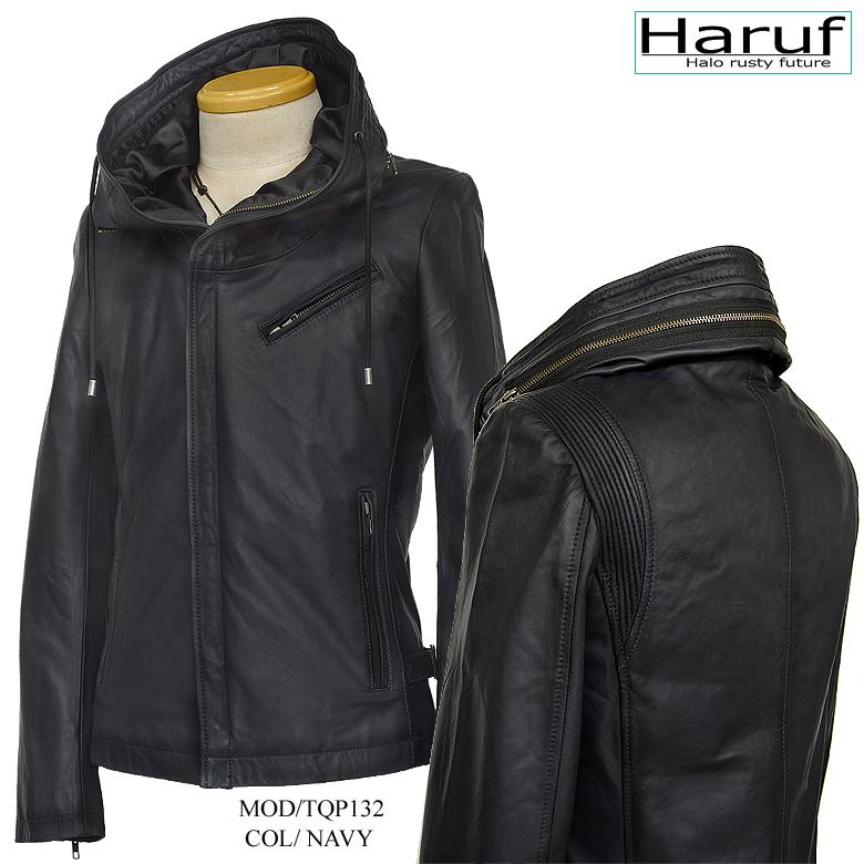 Haruf レザージャケット メンズ 本革 フード付き 革ジャン Haruf レザージャケット メンズ 本革 フード付き 革ジャン