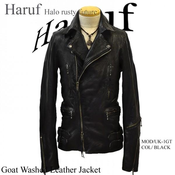 Haruf（ハルフ） 革ジャン レザージャケット メンズ 本革 ダブル