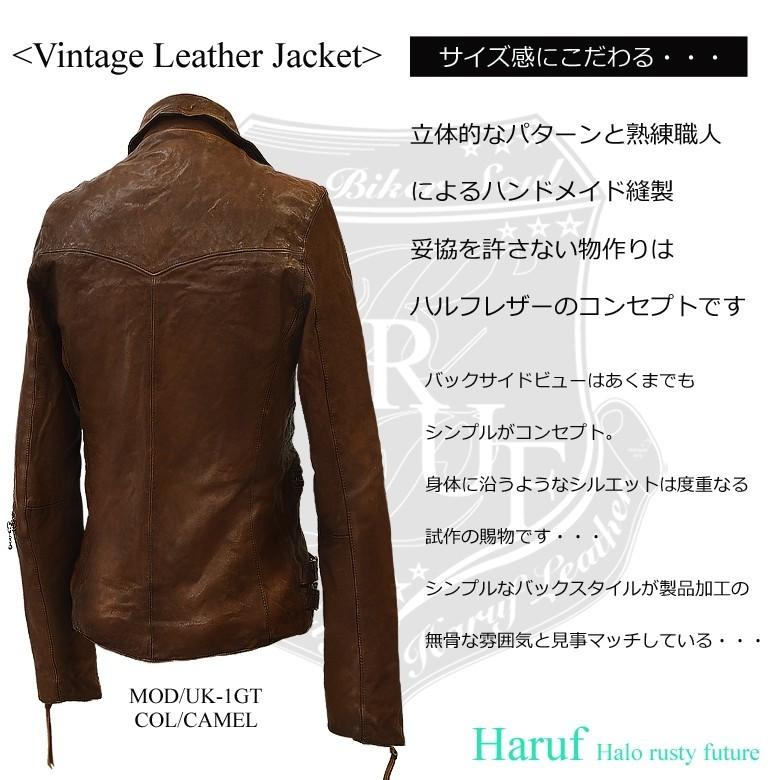 Haruf（ハルフ） ダブルライダースジャケット レザージャケット 革