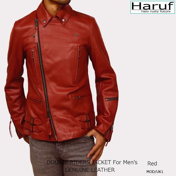 Haruf（ハルフ） ダブル ライダースジャケット レザージャケット 革