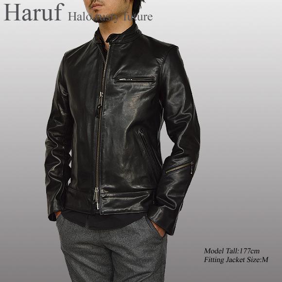 Haruf 馬革 ライダースジャケット メンズ 本革 レザージャケット Haruf 馬革 ライダースジャケット メンズ 本革 レザージャケット