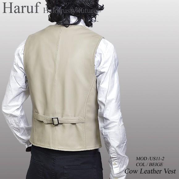 Haruf 本革 ベスト レザーベスト ジレ メンズ 革ベスト インナー Haruf 本革 ベスト レザーベスト ジレ メンズ 革ベスト インナー
