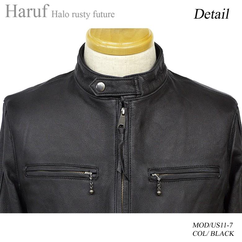 Haruf（ハルフ） 革ジャン レザージャケット メンズ 本革 ライダース