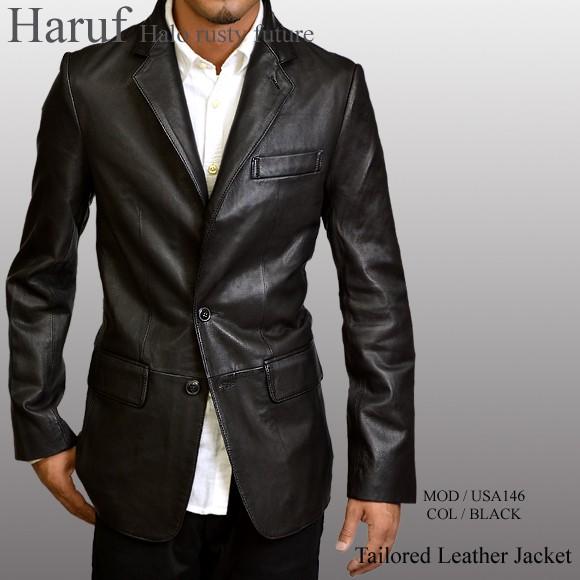 Haruf（ハルフ） 革ジャン レザージャケット メンズ 本革 テーラード