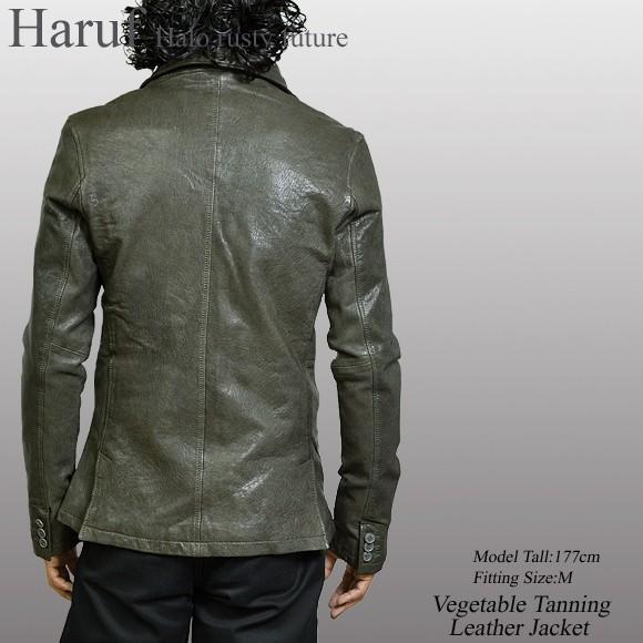 Haruf（ハルフ） レザージャケット メンズ 本革 革ジャン テーラード
