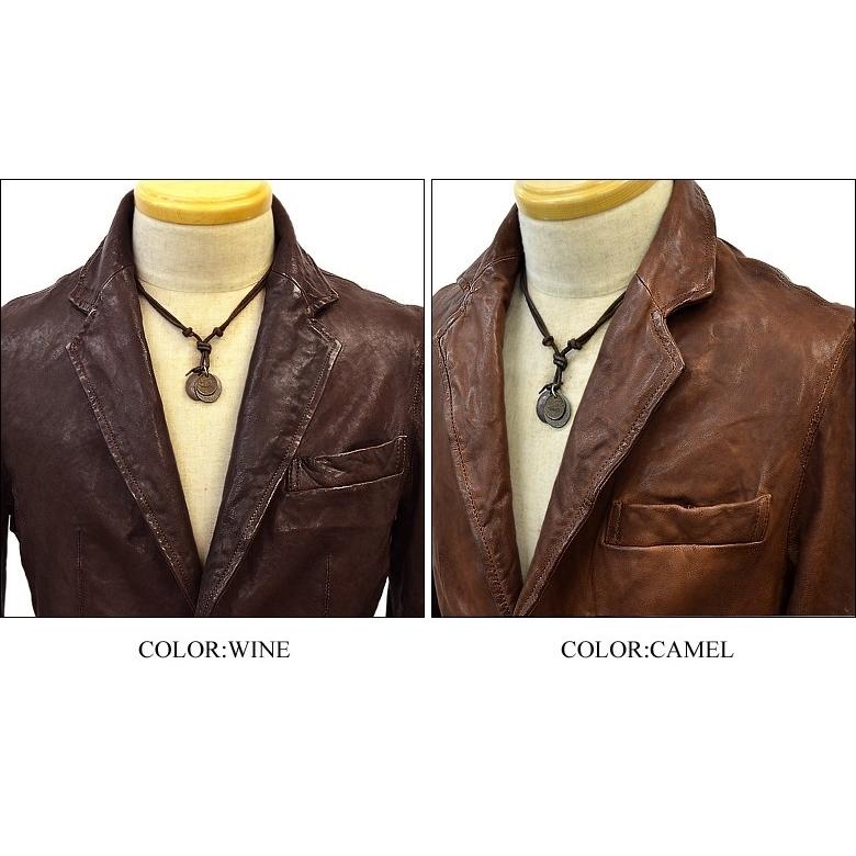 Haruf（ハルフ） レザージャケット メンズ 本革 革ジャン テーラード