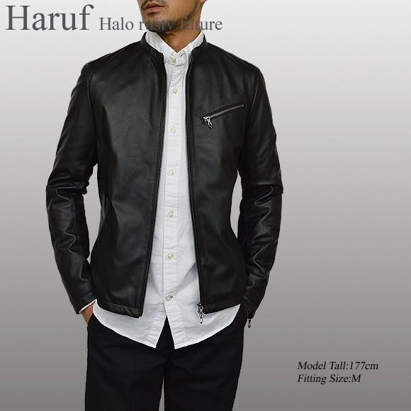Haruf（ハルフ） ライダースジャケット 革ジャン メンズ 本革 レザー