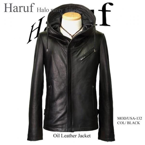 Haruf（ハルフ） レザージャケット メンズ 本革 革ジャン ライダース