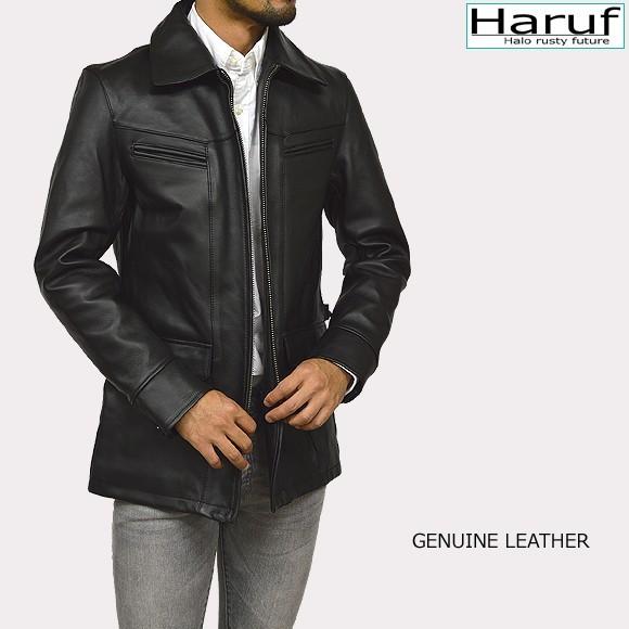Haruf レザーコート レザージャケット メンズ 本革 革ジャン Haruf レザーコート レザージャケット メンズ 本革 革ジャン