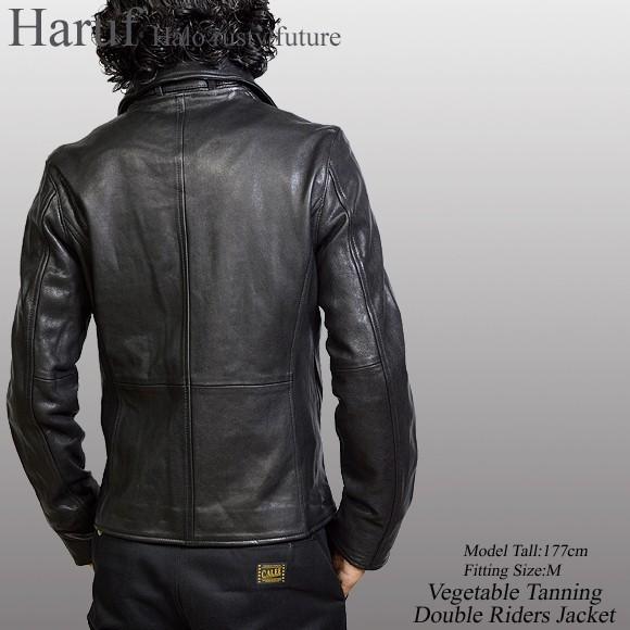 Haruf（ハルフ） 革ジャン ダブルライダース レザージャケット メンズ