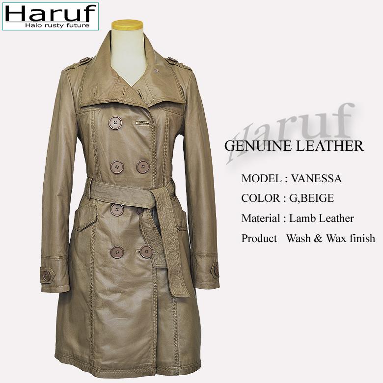 Haruf（ハルフ） レザーコート レザージャケット レディース 本革