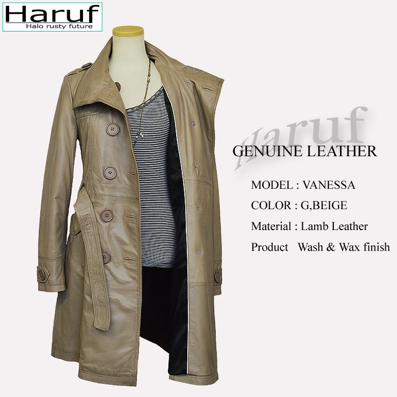 Haruf（ハルフ） レザーコート レザージャケット レディース 本革