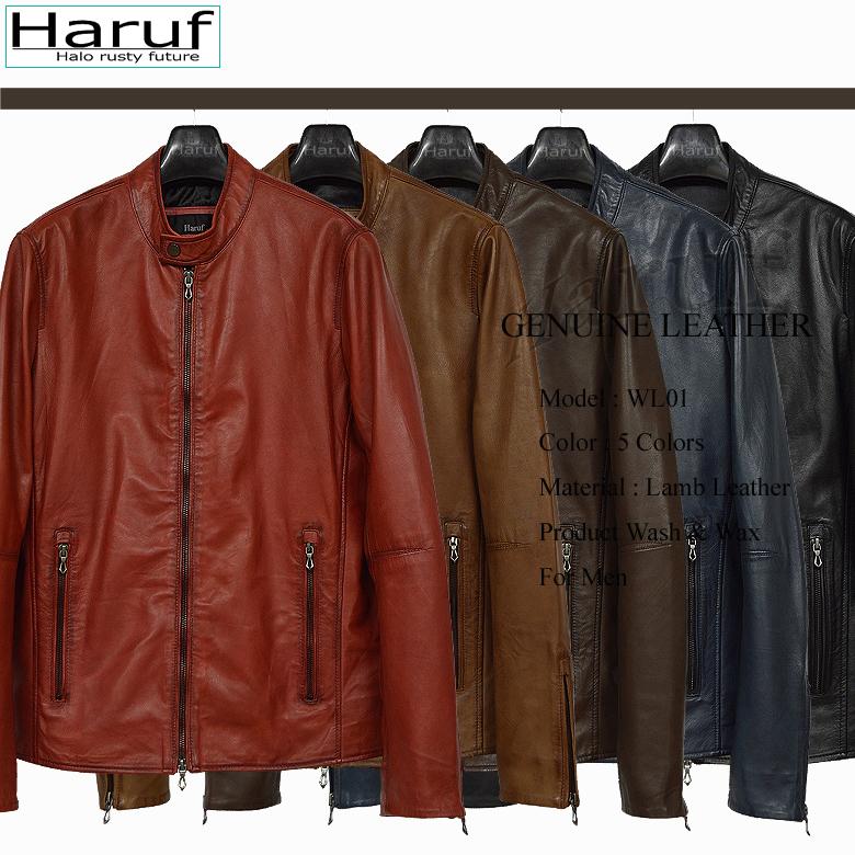Haruf 革ジャン レザージャケット ライダースジャケット メンズ 本革