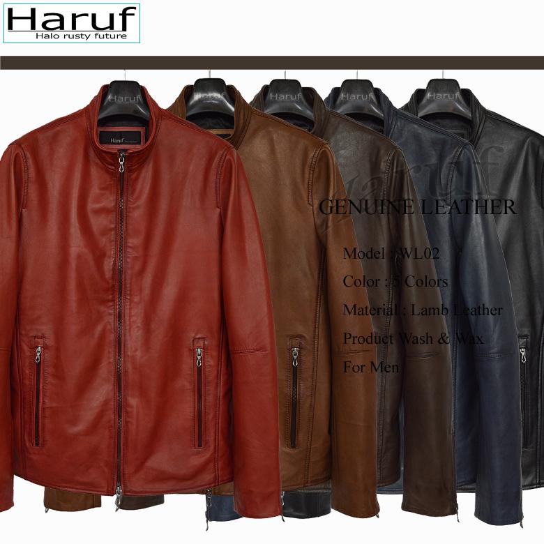 Haruf 革ジャン レザージャケット メンズ 本革 ラムレザー Haruf 革ジャン レザージャケット メンズ 本革 ラムレザー