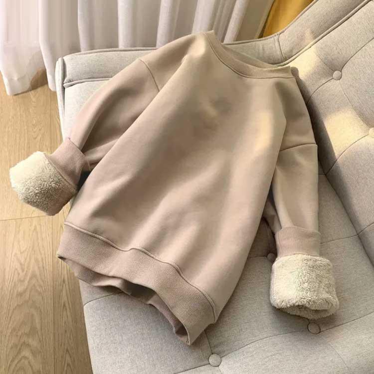 レディース 裏起毛 トップス トレーナー 裏ボア 9色 S-4XL レディース 裏起毛 トップス トレーナー 裏ボア 9色 S-4XL