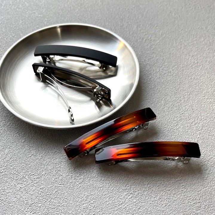 バレッタ 2個セット 8.6cm ヘアクリップ 黒 シンプル 髪留め バレッタ 2個セット 8.6cm ヘアクリップ 黒 シンプル 髪留め