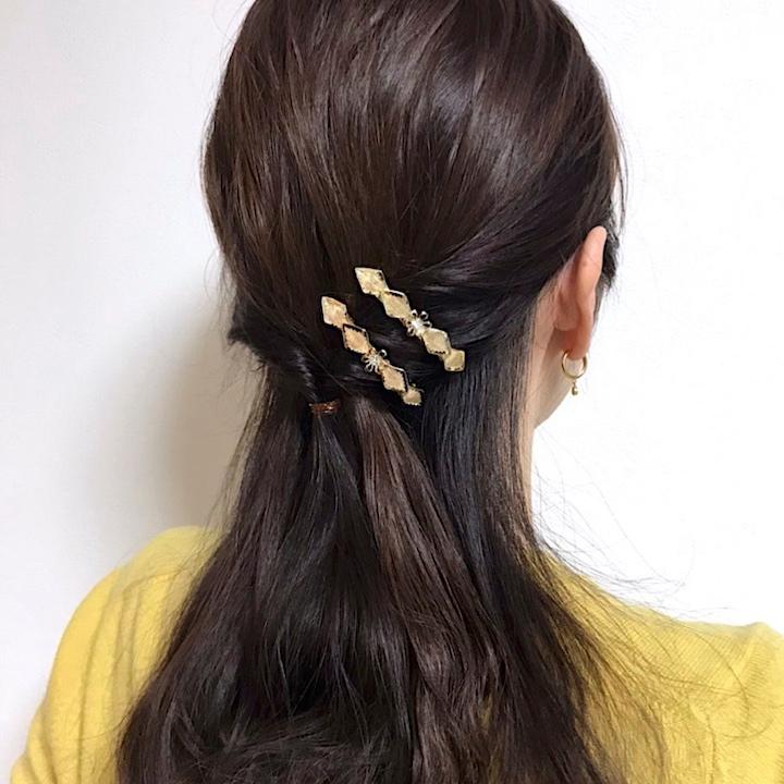 バレッタ 2個セット 小さめ 結婚式 お呼ばれ ヘアクリップ ミニ バレッタ 2個セット 小さめ 結婚式 お呼ばれ ヘアクリップ ミニ
