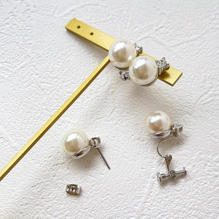 MOORN（モーン） イヤリング ピアス 12ミリ パール シンプル 結婚式
