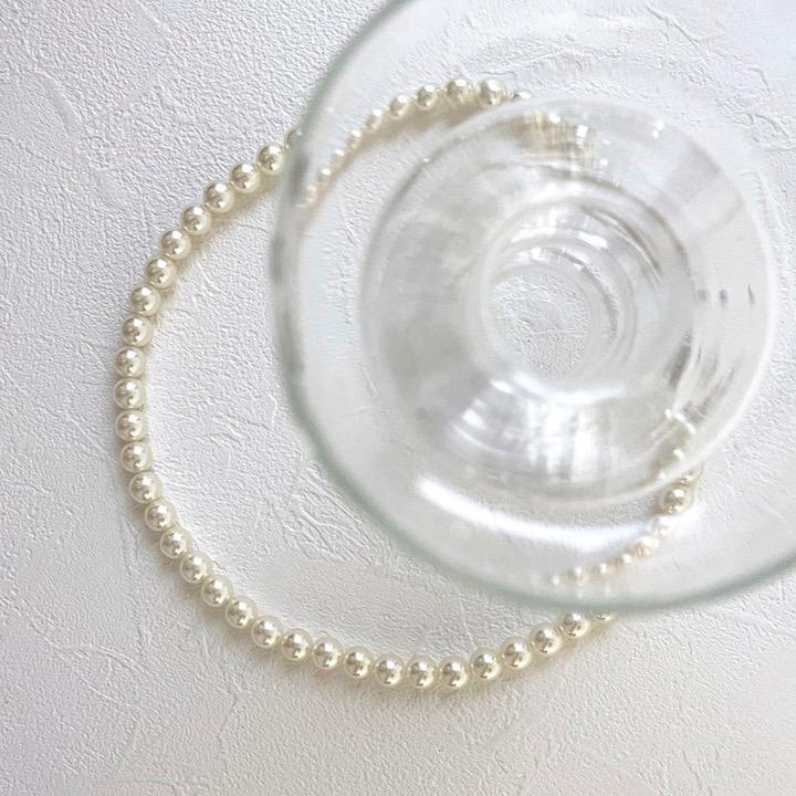 ネックレス 8mm パール シンプル レディース 結婚式 披露宴 二次会