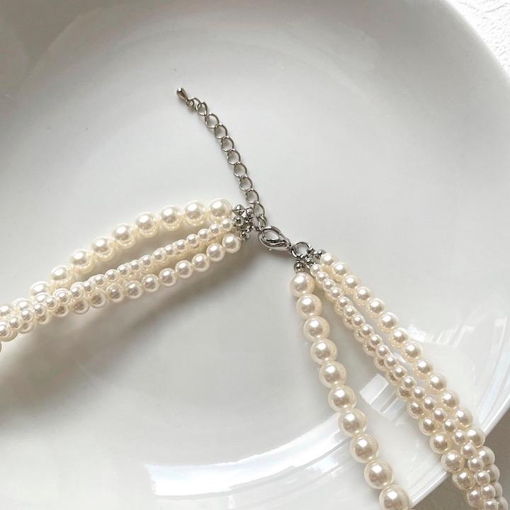 ロングネックレス 86cm パール 4連 ロング ネックレス ロングネックレス 86cm パール 4連 ロング ネックレス