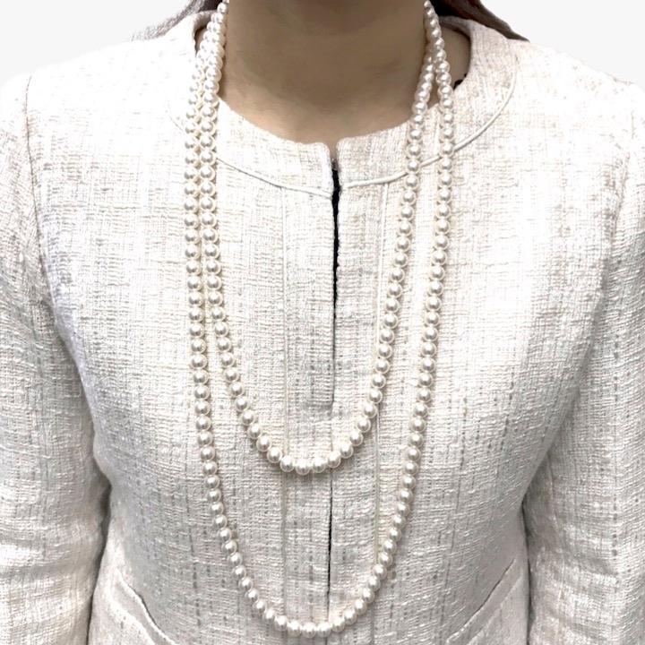 パールネックレス 88cm パール 2連 ロング ネックレス パールネックレス 88cm パール 2連 ロング ネックレス