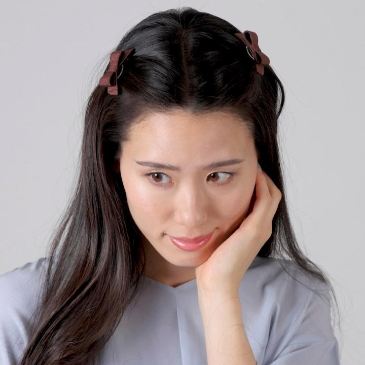 バレッタ 2個セット 小さめ ミニ リボン ミニバレッタ セット 小さい