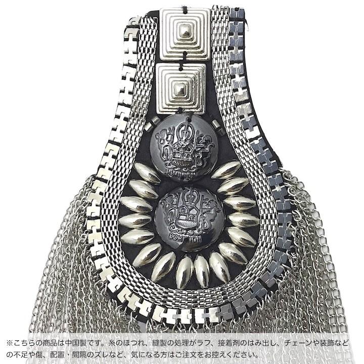 肩章 1個単品売り チェーン付き スタッズ シルバー 貴族 王子様