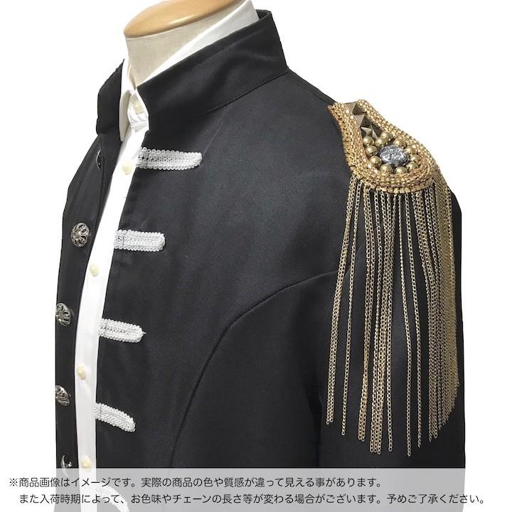 肩章 1個単品売り ロング チェーン付き スタッズ ゴールド 貴族 王子