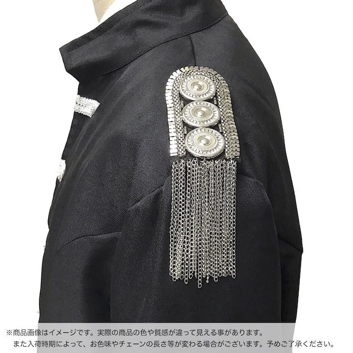 コスプレ用肩章⑨ 肩章 1個単品売り チェーン付き シルバー 貴族 ミリタリー 衣装