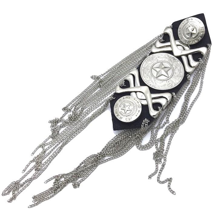 肩章 1個単品売り チェーン付き シルバー 貴族 ミリタリー 衣装