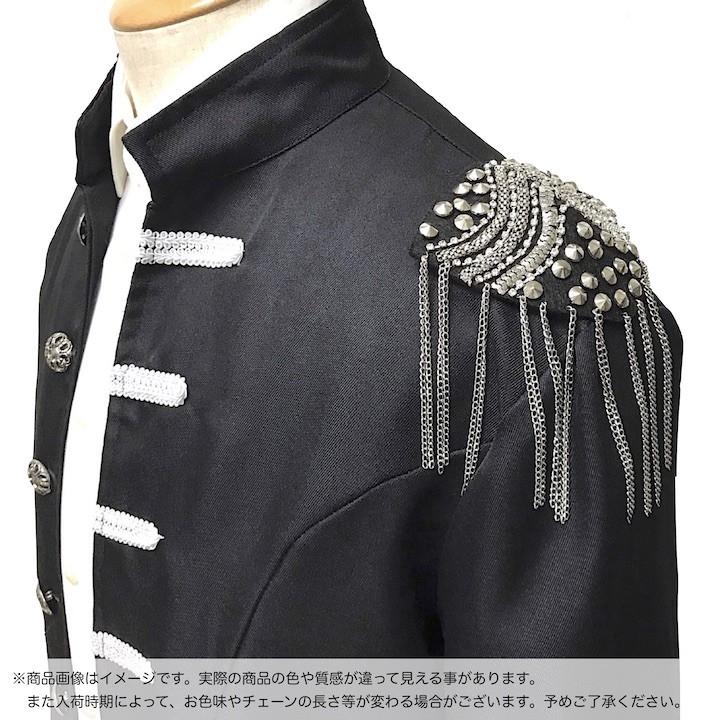 肩章 1個単品売り チェーン付き スタッズ シルバー 貴族 王子様