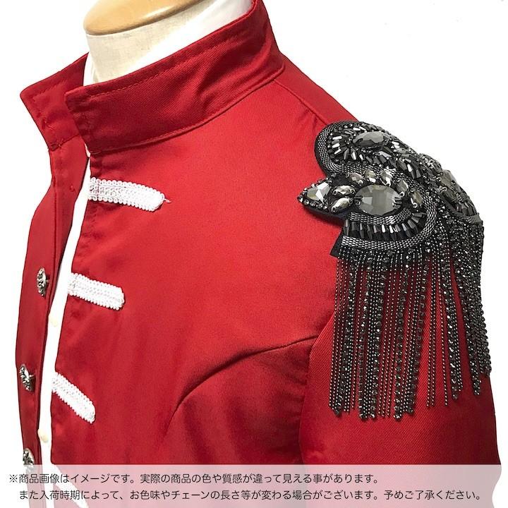 肩章 1個単品売り 黒 ブラック ビジュー 貴族 王子様 ミリタリー 衣装