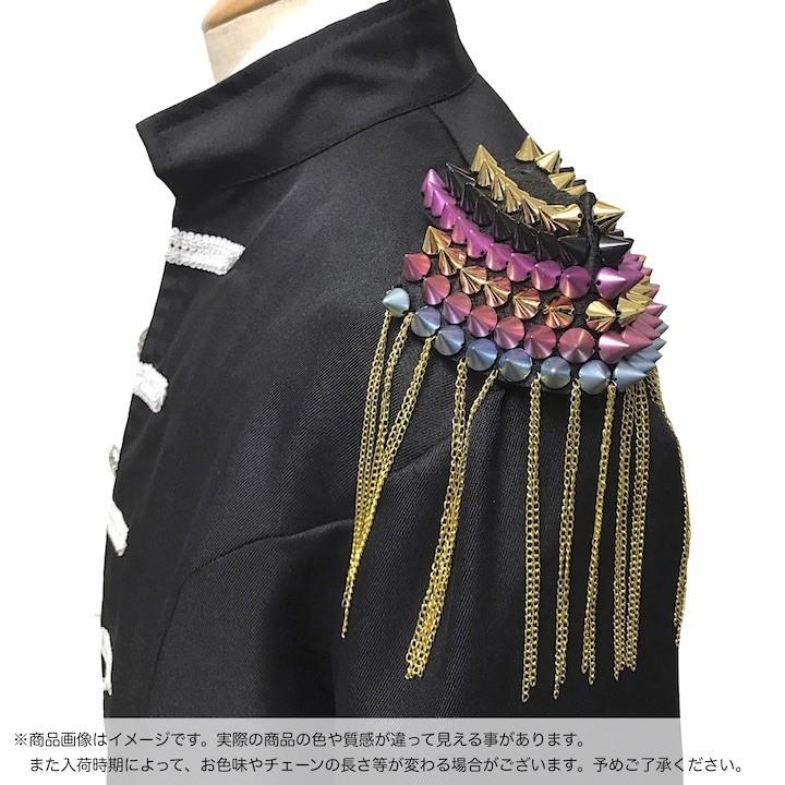 肩章 1個単品売り トゲ スタッズ カラフル 貴族 王子様 ミリタリー