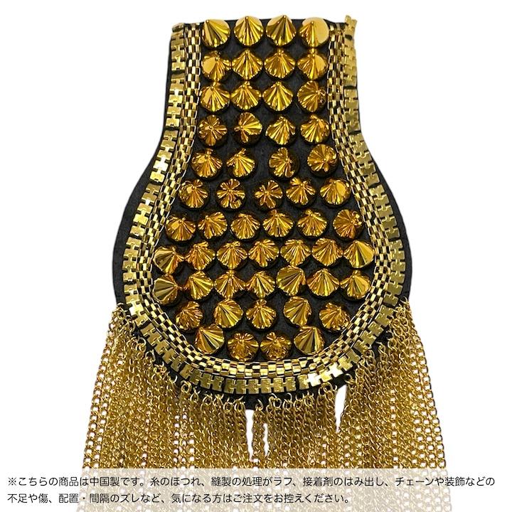 肩章 1個単品売り チェーン付き スタッズ ゴールド 貴族 王子様