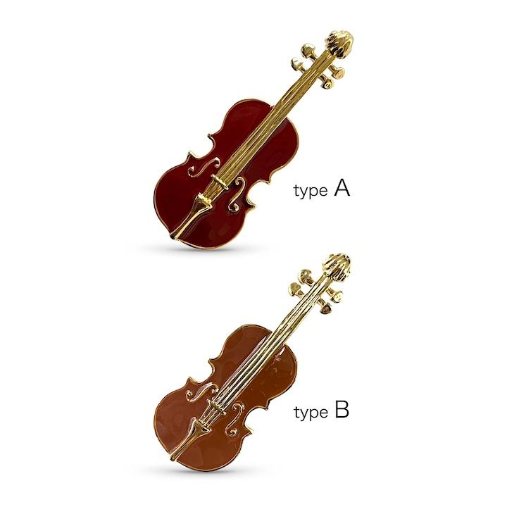 MOORN（モーン） ブローチ 楽器 音楽 バイオリン ピンブローチ メンズ