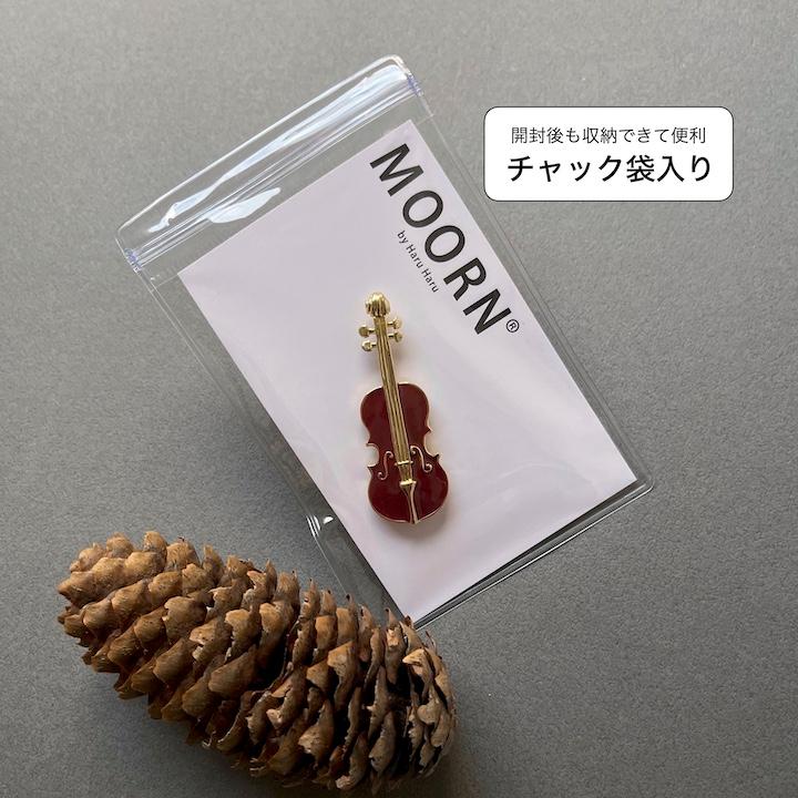 MOORN（モーン） ブローチ 楽器 音楽 バイオリン ピンブローチ メンズ