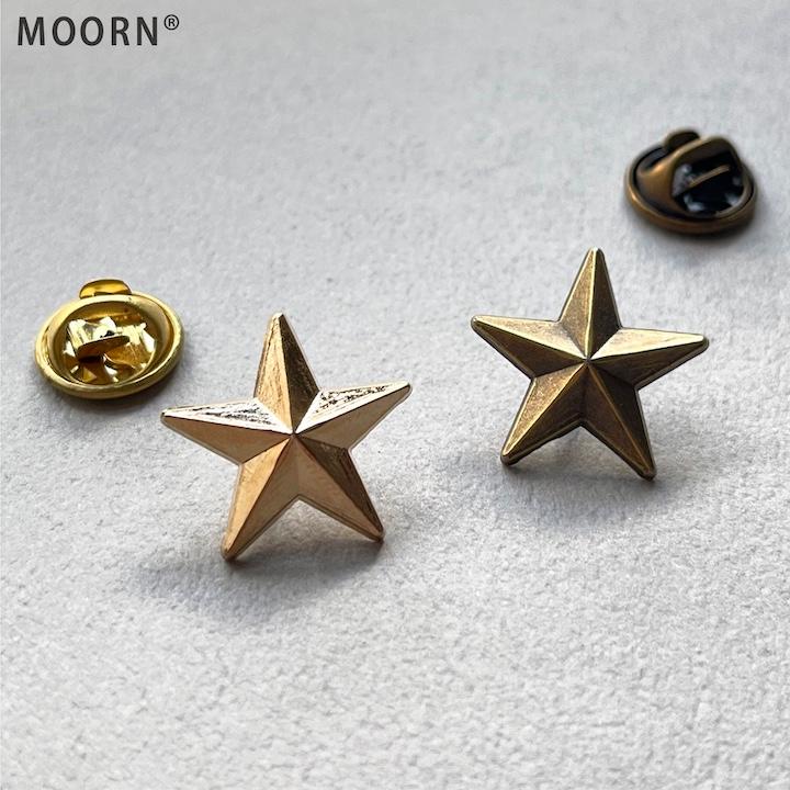 メンズ タックピン ブローチ 星 スター スタッズ ラペルピン ピン