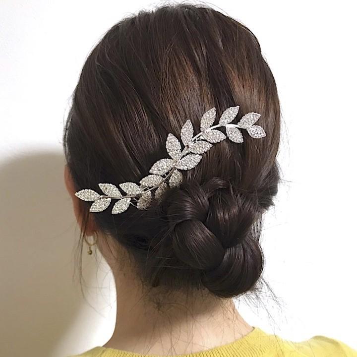 コーム リーフ 結婚式 パーティー ヘアアクセサリー ヘッドドレス 髪飾り 植物 ラインストーン Sp Com Haruharu Yahoo ショップ 通販 Yahoo ショッピング