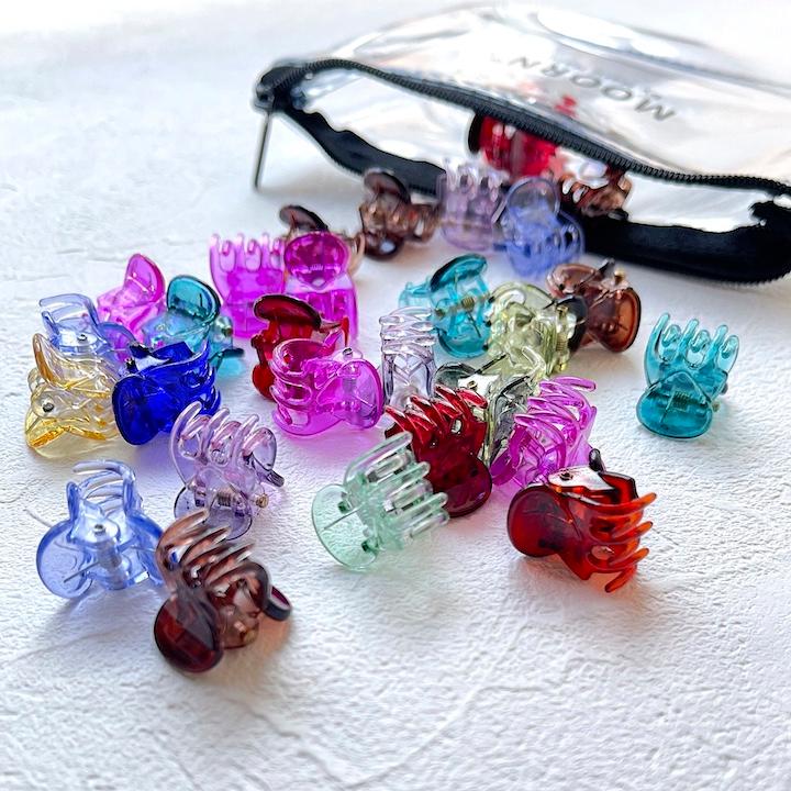 ≪9≫ハンドメイドヘアクリップセット 600円 MOORN（モーン） ヘアクリップ セット 15mm 30個セット バンスクリップ
