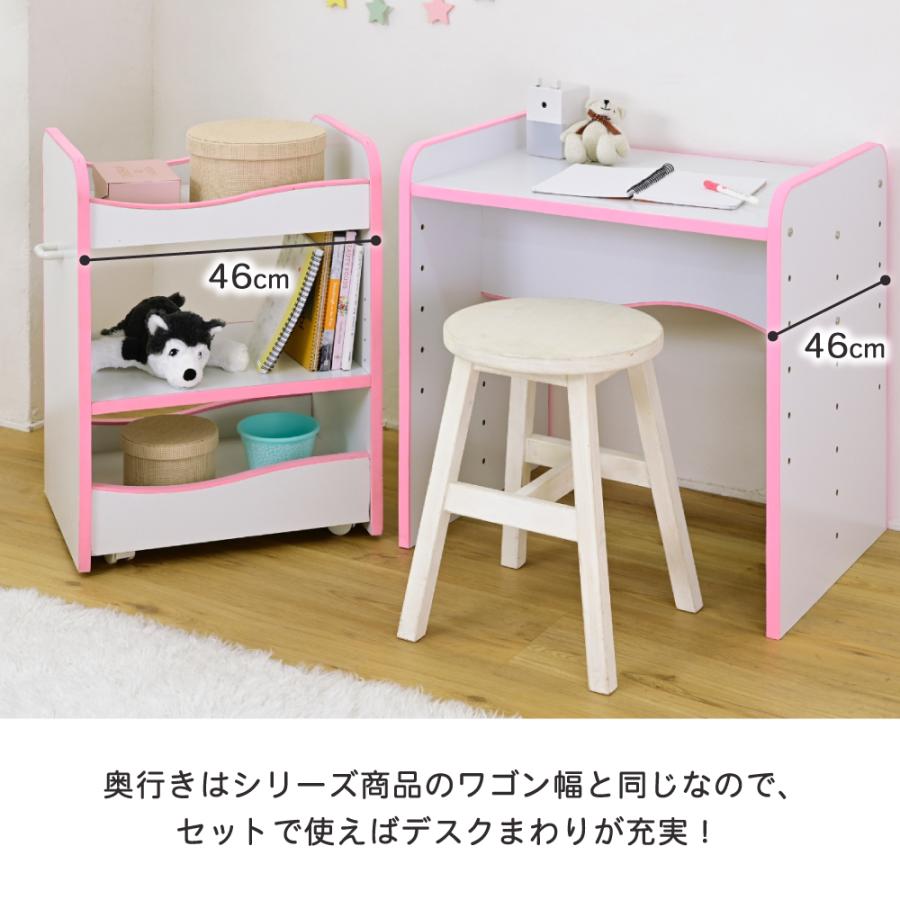 ソフトエッジで安全なキッズ つくえ 高さ調整可能なデスク（6段階） ◇ソフトエッジで安全なキッズ つくえ 高さ調整 可能な デスク 幅60