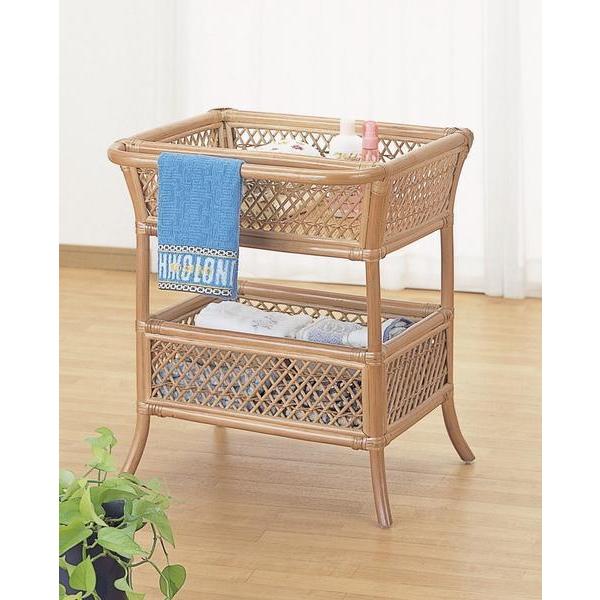 今枝商店 ラタン 籐 脱衣かご 2段タイプ ランドリー K18