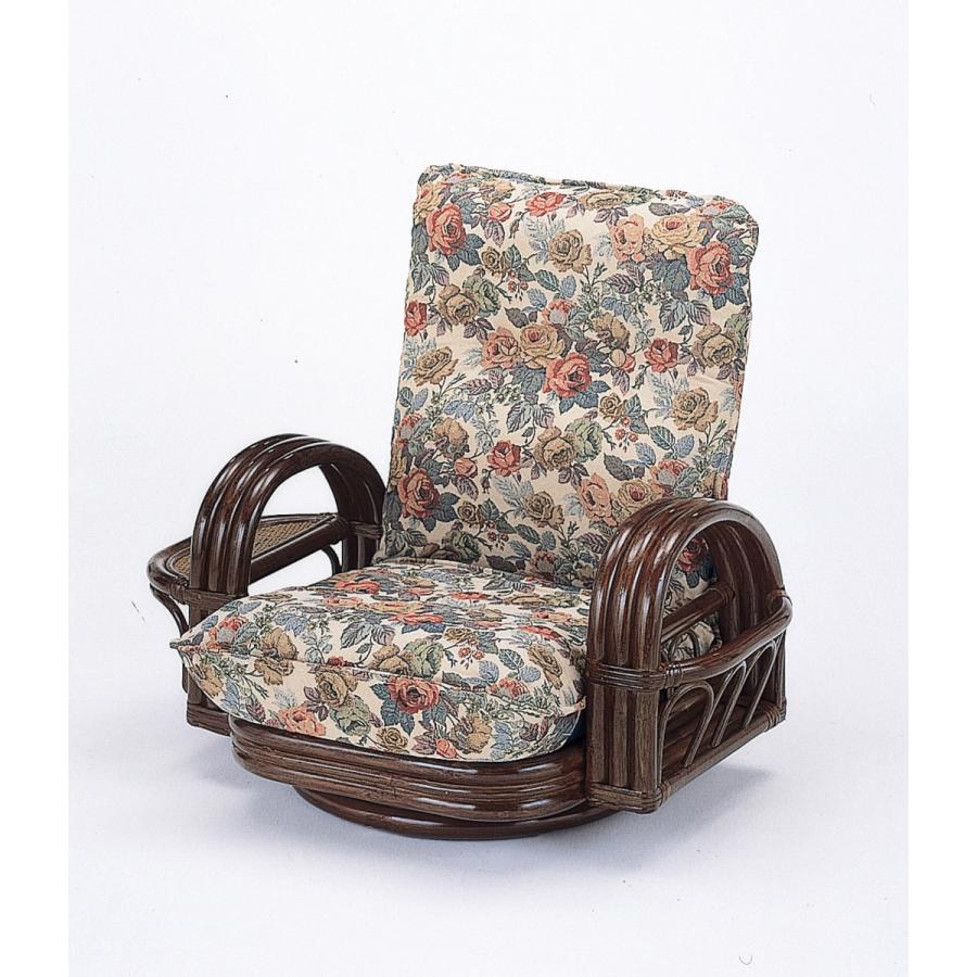 今枝商店 Romantic Rattan 籐リクライニングチェアー 回転座椅子 S593