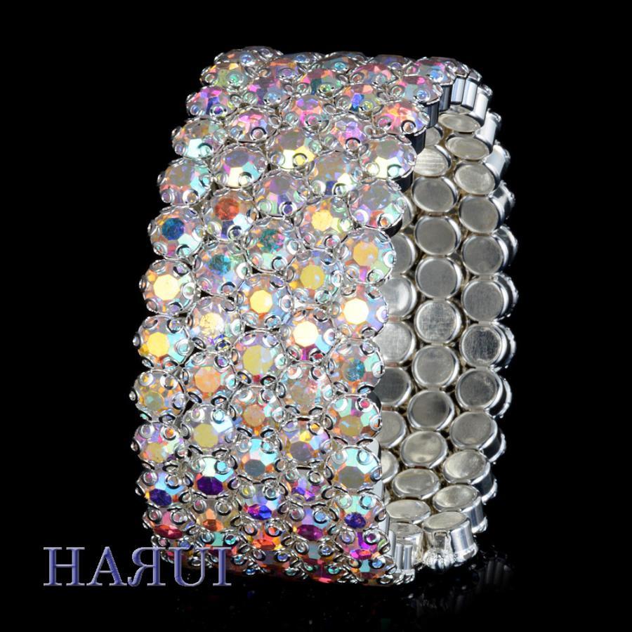 年末年始 感謝セール シルバー オーロラ 大粒 SS30 ストーン バングル 5連 |  | 03