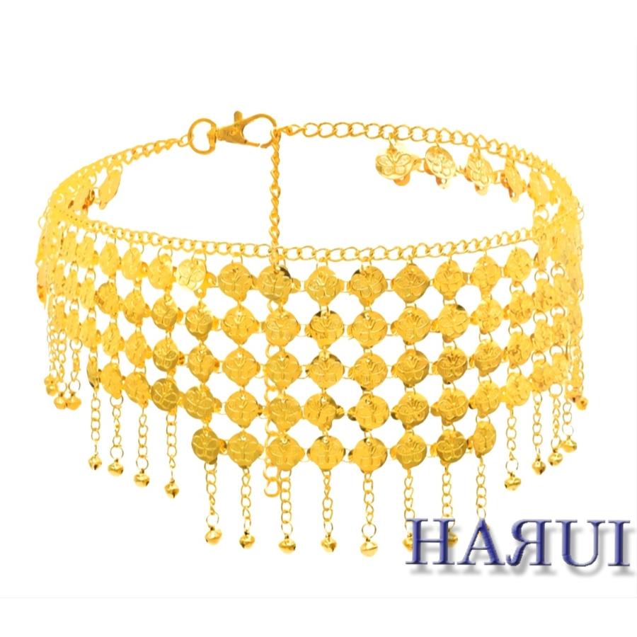 新入荷 ベリーダンス コイン チェーン ベルト ゴールド : Costume Shop