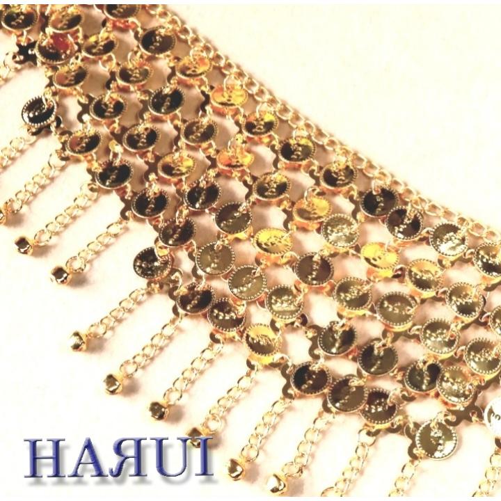 新入荷 ベリーダンス コイン チェーン ベルト ゴールド : Costume Shop