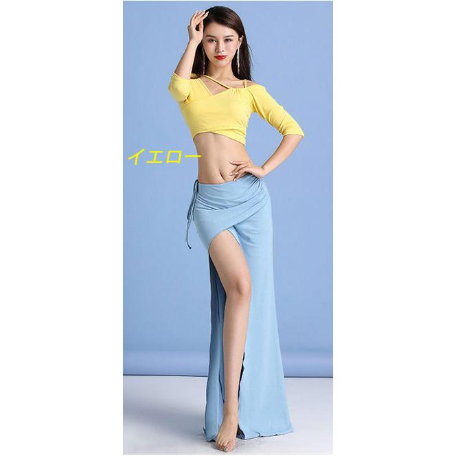 新入荷 ベリーダンス トップス スカート 上下セット M L 5色