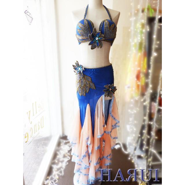 代引不可 準備中 新入荷 ベリーダンス エジプト製 衣装 セット グラデーション 青 ピンク 送料無料 Kuljic Com