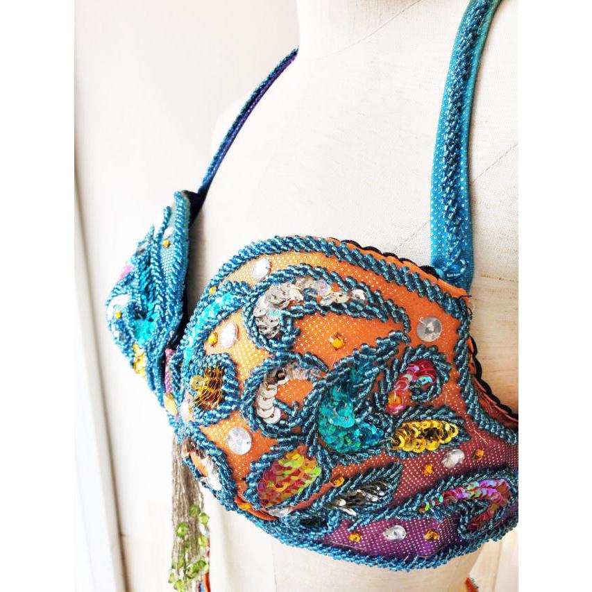 ベリーダンス エジプト製 衣装 4点セット +おまけ MIX