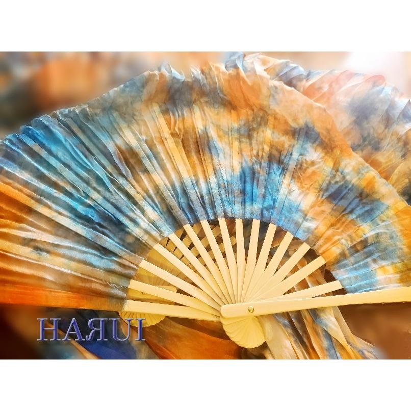 新入荷 ベリーダンス シルク ファンベール ア タイダイ 絞り染め 茶色